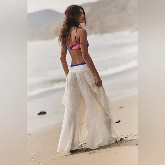 NWT Free People Songs Of Summer Pants in Nilla Cream - Picture 5 of 9